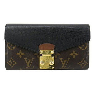 Louis Vuitton Monogram Pallas Portefeuille Long Wallet Brown Black